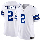 Men & Women & Youth Dallas Cowboys #2 Juanyeh Thomas White 2025 F.U.S.E. Vapor Untouchable Limited Stitched Jersey,baseball caps,new era cap wholesale,wholesale hats